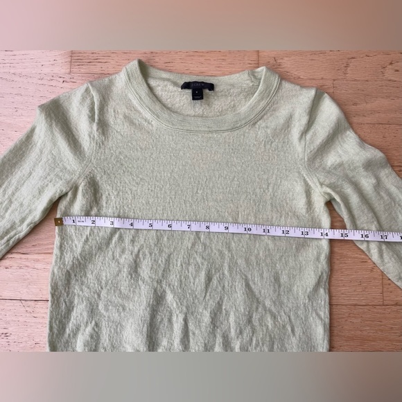 J.Crew Tippi Sweater Merino Wool Mint Green 3/4 Sleeve Crewneck - Size Small - Picture 5 of 11